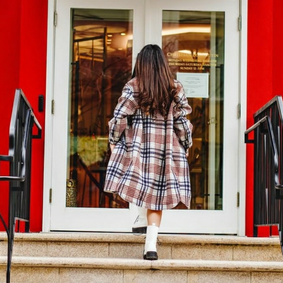 Zara Plaid Shacket bloggers favorite - Picture 4 of 8